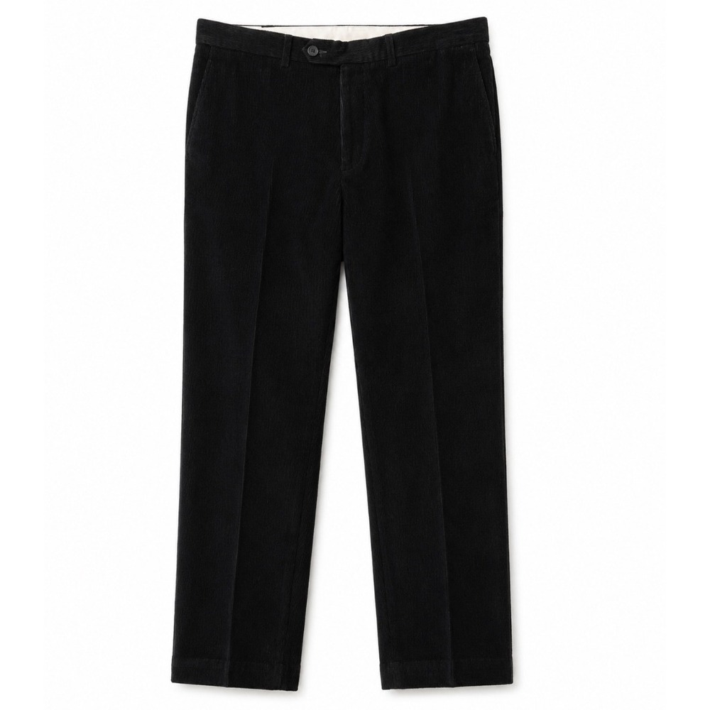 Lauren Ralph Lauren Mens Black Corduroy Pants Straight Leg Cotton 34W x 32L